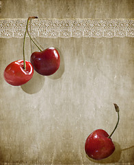 Image showing three cherry