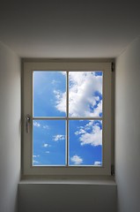 Image showing window and blue sky