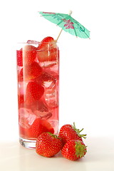 Image showing strawberry fruit juice