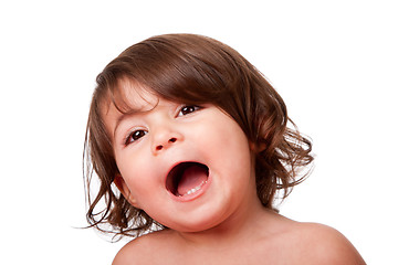 Image showing Funny singing baby toddler