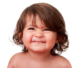 Image showing Funny happy baby toddler face