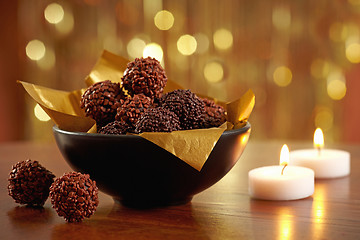 Image showing chocolate truffles  