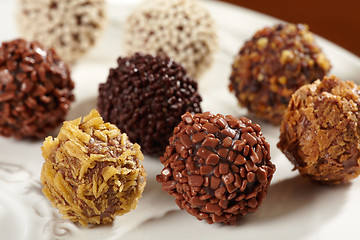 Image showing chocolate truffles  