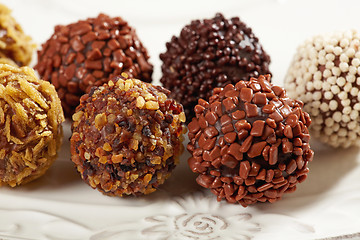 Image showing chocolate truffles  