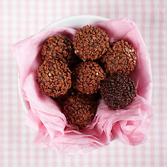 Image showing chocolate truffles  