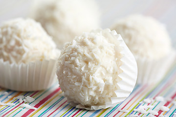 Image showing white chocolate truffles