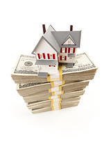 Image showing Small House on Stacks of Hundred Dollar Bills