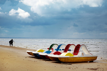 Image showing beach before raining