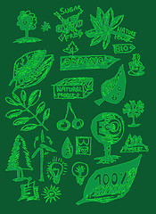 Image showing bio and nature symbols 