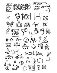 Image showing hand drawn hotel symbols