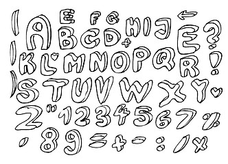 Image showing hand drawn alphabet