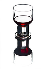 Image showing Glass of red wine, high-key