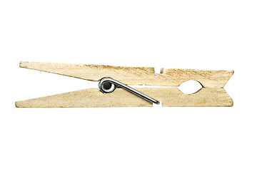 Image showing Wooden clothespin