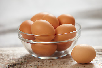 Image showing fresh brown eggs