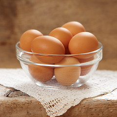 Image showing fresh brown eggs