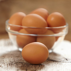 Image showing fresh brown eggs