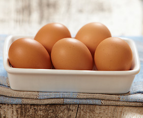 Image showing fresh brown eggs