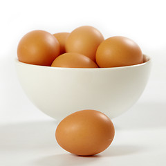 Image showing fresh brown eggs