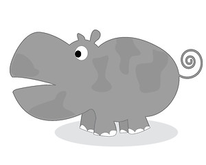 Image showing Clip art hippo