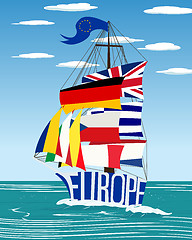 Image showing EU ship