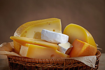 Image showing various types of cheese