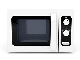 Image showing Microwave oven on white background