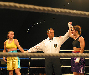 Image showing female boxing