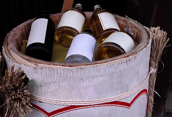 Image showing Sake bottles