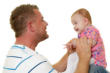 Image showing Playing father and baby