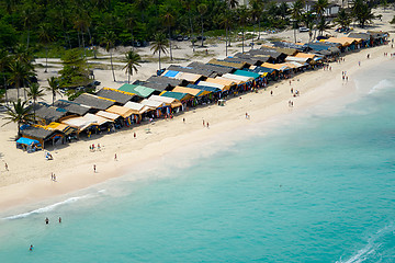 Image showing Market on beach