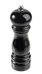 Image showing Black wood pepper shaker