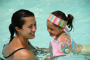 Image showing Smiling woman and child