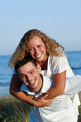 Image showing Young couple having fun