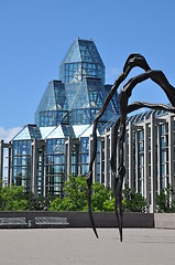 Image showing National Art Gallery & Giant Spider in Ottawa