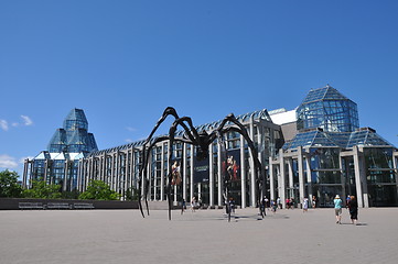 Image showing National Art Gallery & Giant Spider in Ottawa