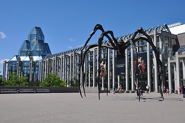 Image showing National Art Gallery & Giant Spider in Ottawa