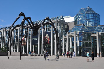 Image showing National Art Gallery & Giant Spider in Ottawa