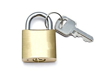 Image showing Padlock and key