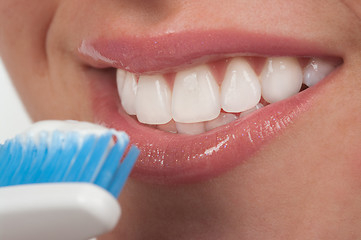 Image showing Brushing teeth 