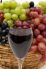 Image showing Wine and Grapes