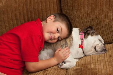 Image showing Boy and His Dog