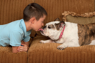 Image showing Child and Dog