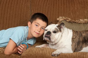 Image showing Child and Dog