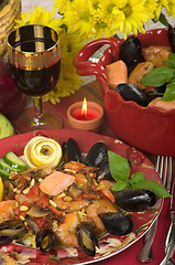 Image showing Seafood Dinner