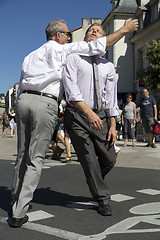 Image showing Duet of male dancers