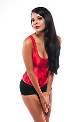 Image showing Red bustier