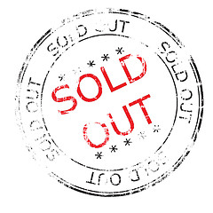 Image showing sold out grunge stamp vector illustration