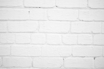 Image showing White brick wall