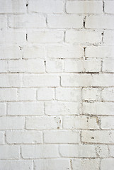 Image showing White brick wall