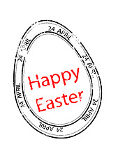 Image showing Happy Easter Greeting  rubber stamp stamp